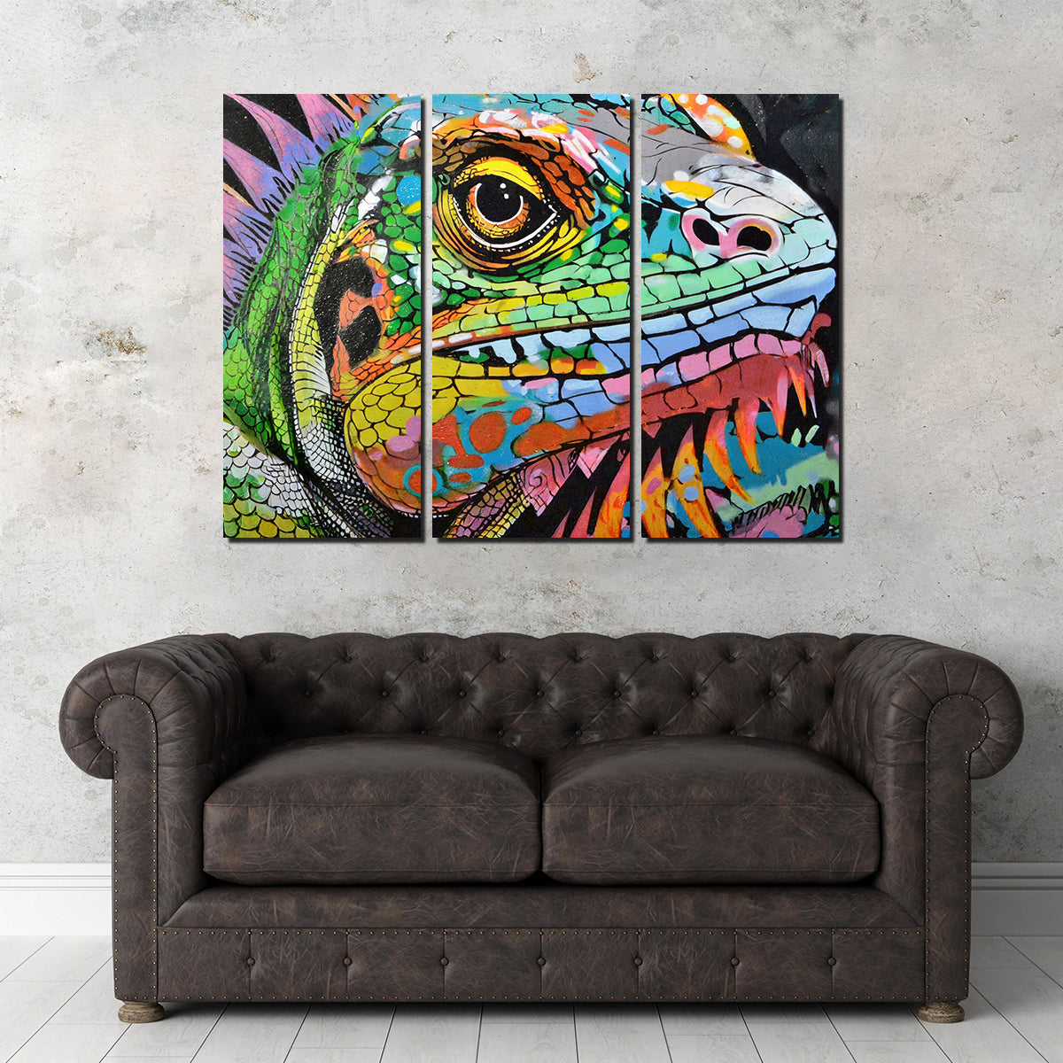 Iguana Graffiti Wall Art