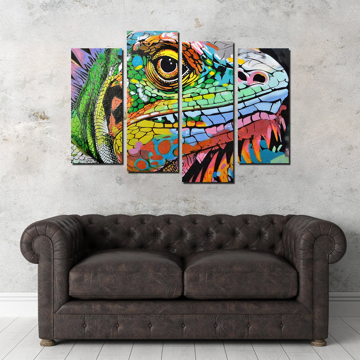 Iguana Graffiti Wall Art