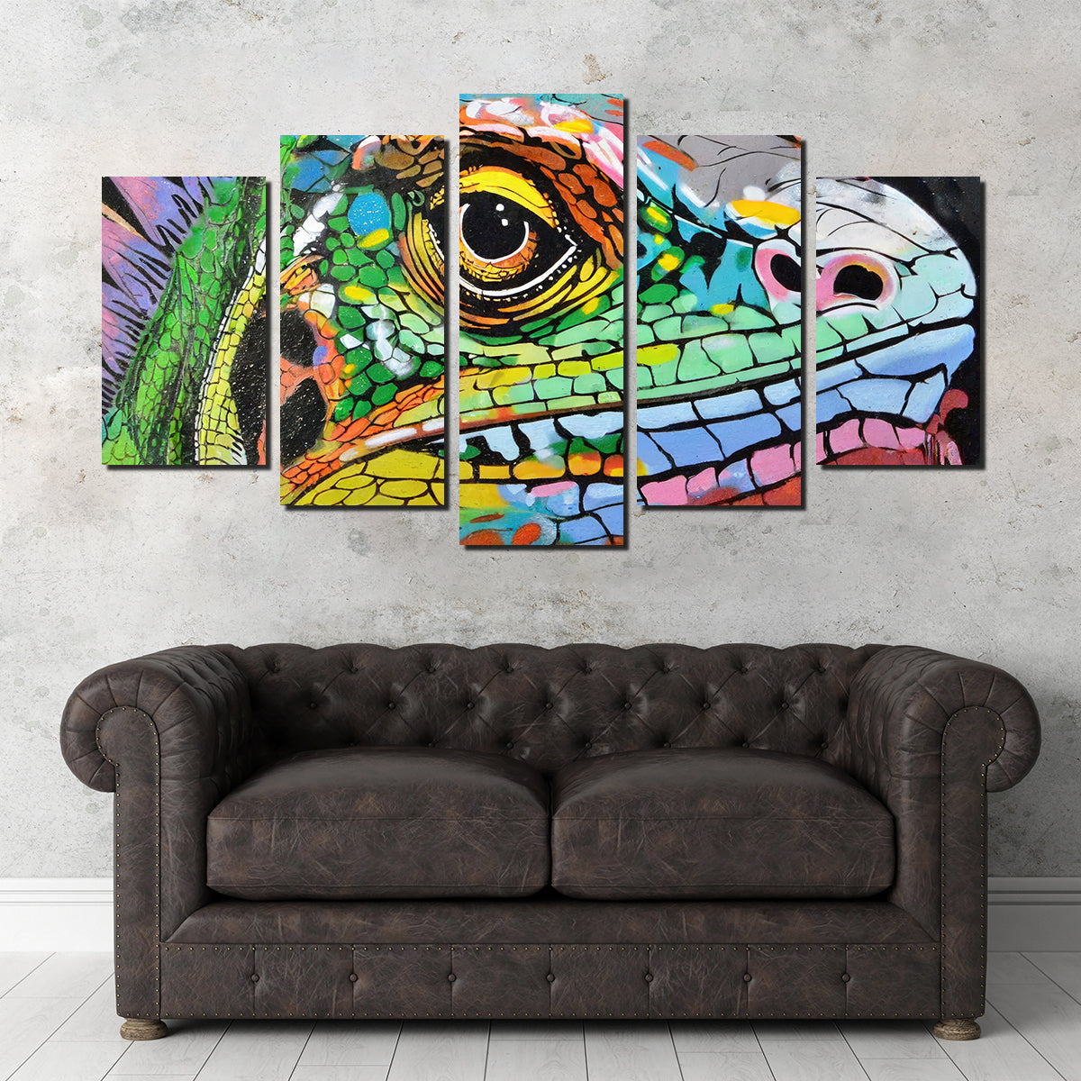 Iguana Graffiti Wall Art