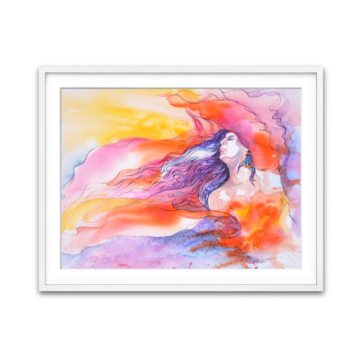 Framed Print 4x3 White