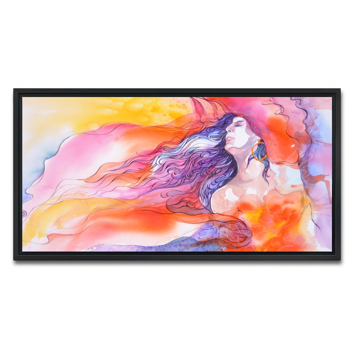 AUTO-MOCKUP WHITE | impress and inspire | 1 Piece | Black Framed Canvas | group=2x1