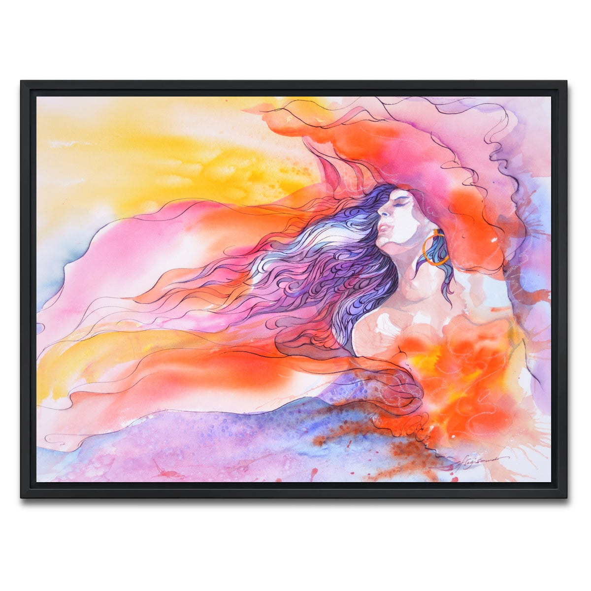 AUTO-MOCKUP WHITE | impress and inspire | 1 Piece | Black Framed Canvas | group=4x3