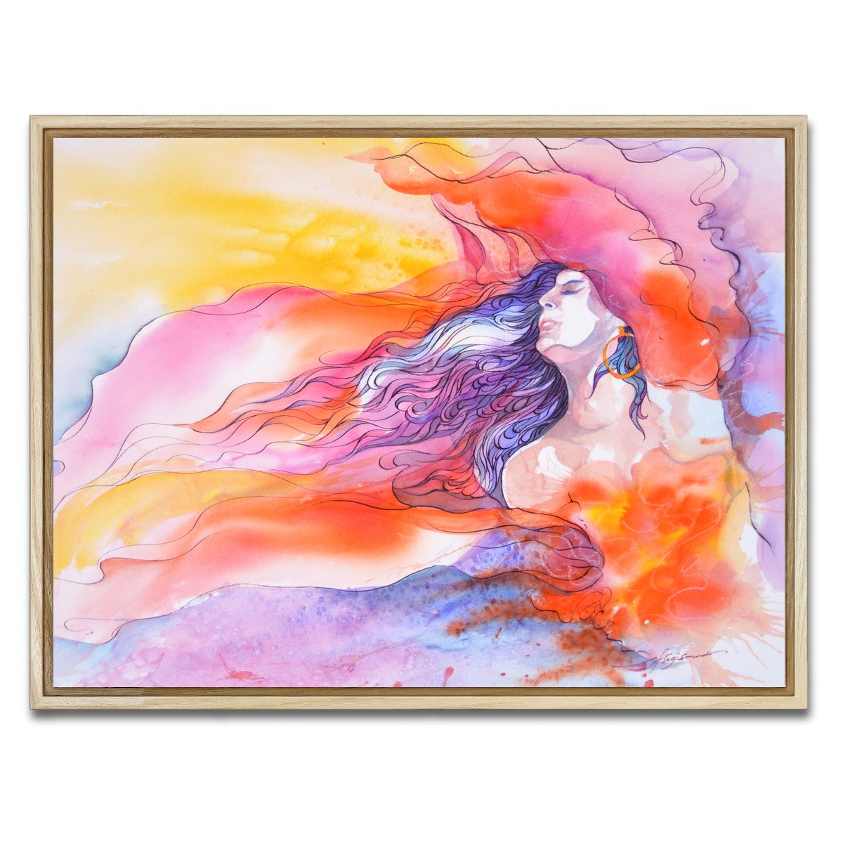 AUTO-MOCKUP WHITE | impress and inspire | 1 Piece | Natural Framed Canvas | group=4x3