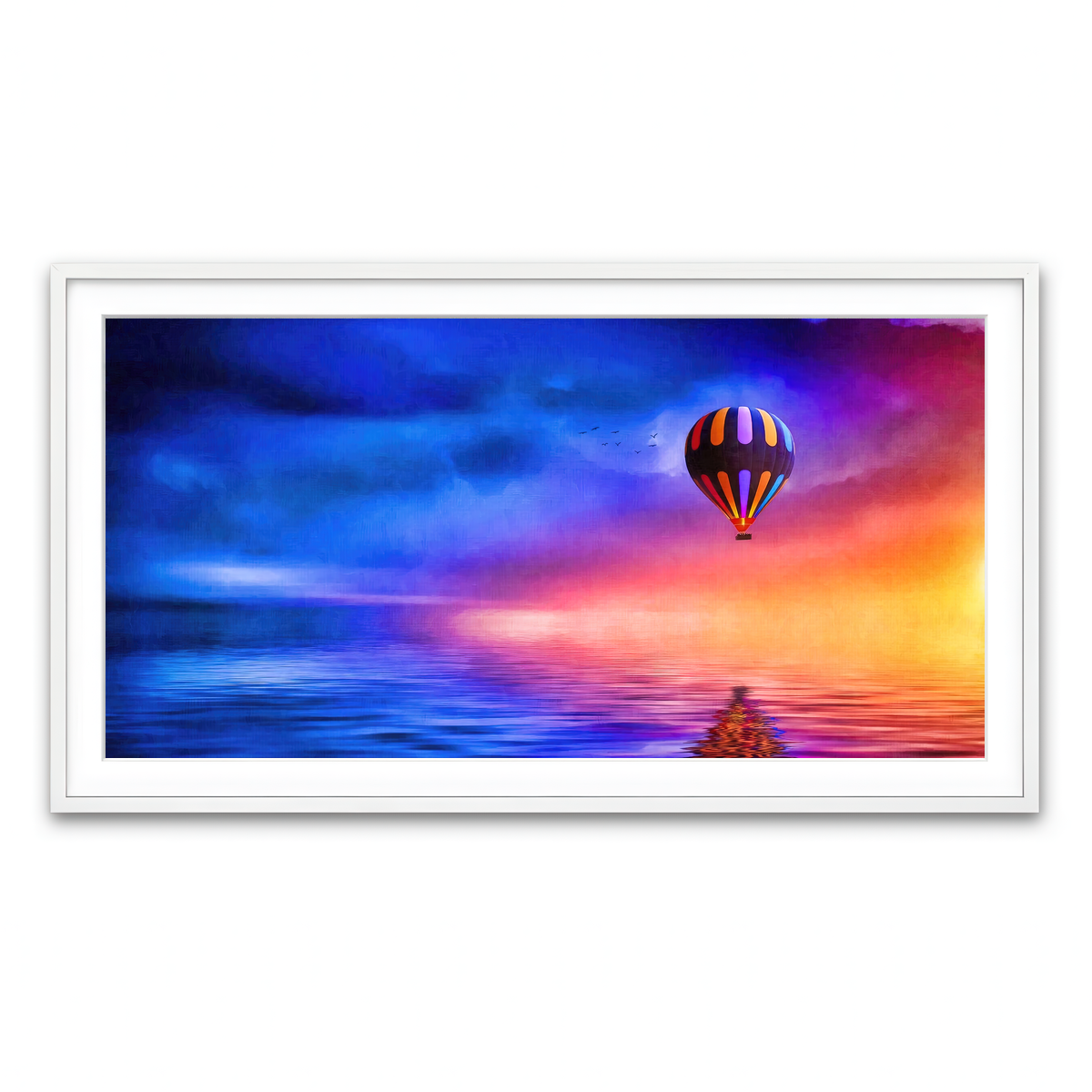 Framed Print 2x1 White