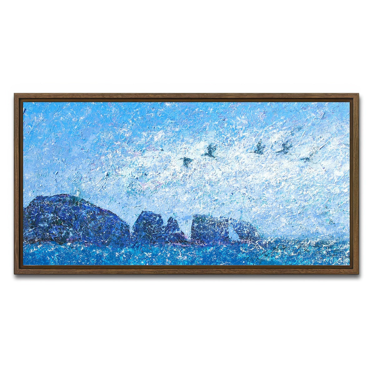 AUTO-MOCKUP WHITE | island mist large | 1 Piece | Walnut Framed Canvas | group=2x1