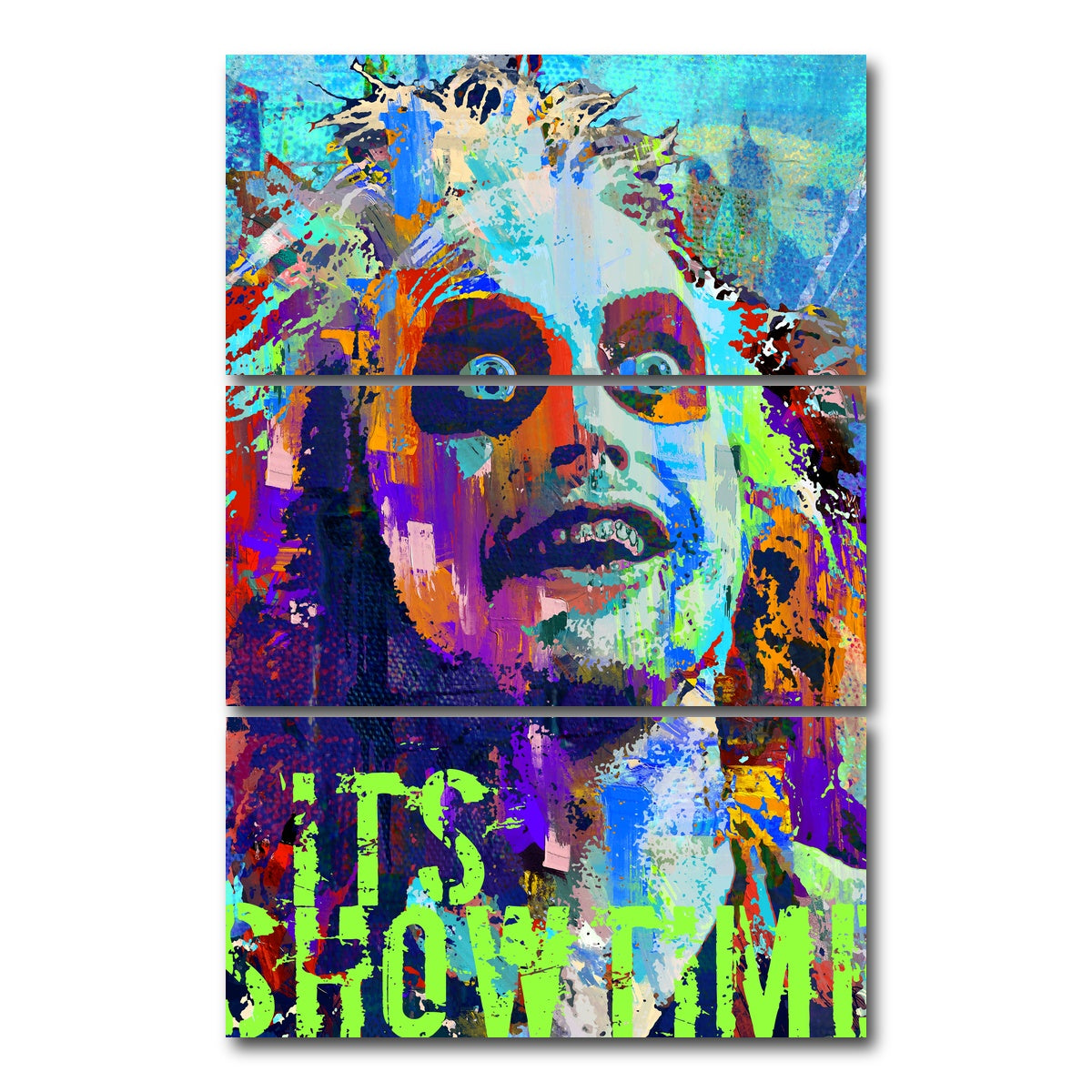 AUTO-MOCKUP WHITE | it's showtime | 3 Piece | Gallery Wrap Canvas | group=12x24_stacked