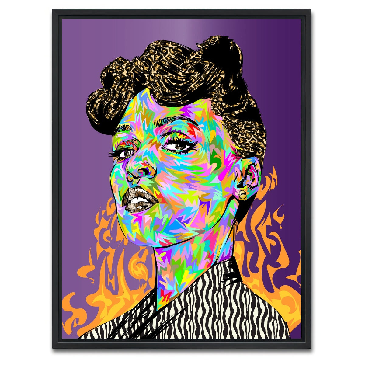 AUTO-MOCKUP WHITE | janelle monae | 1 Piece | Black Framed Canvas | group=3x4