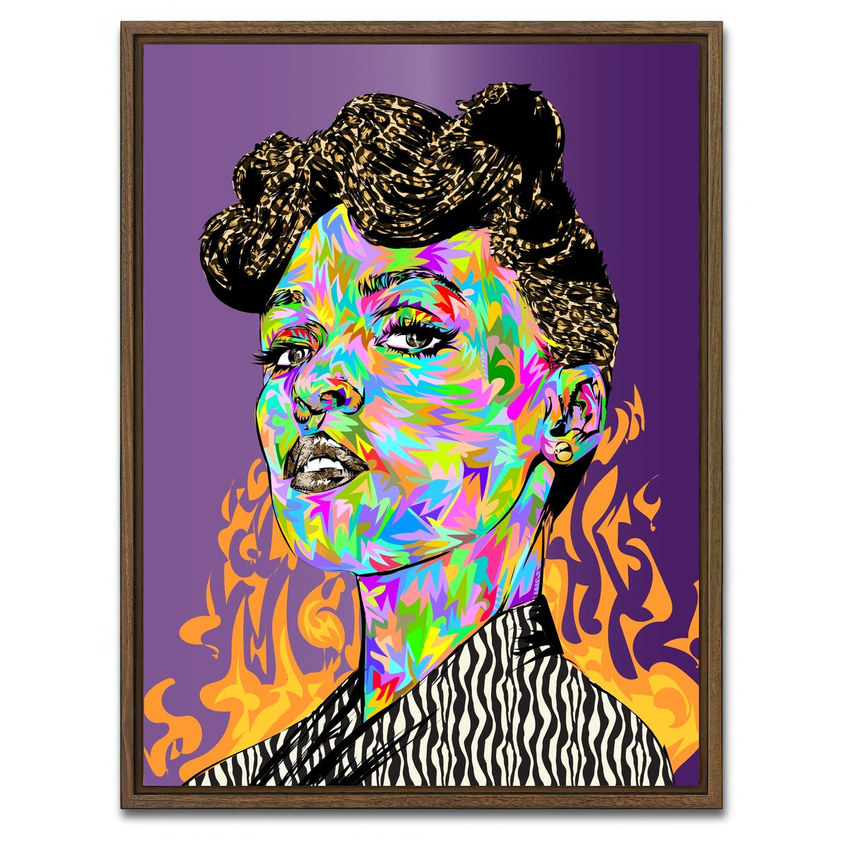 AUTO-MOCKUP WHITE | janelle monae | 1 Piece | Walnut Framed Canvas | group=3x4