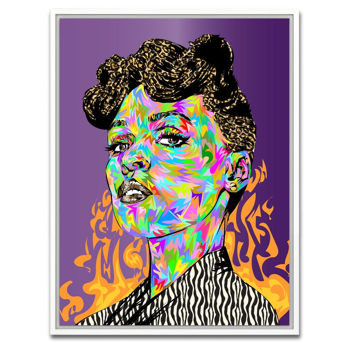 AUTO-MOCKUP WHITE | janelle monae | 1 Piece | White Framed Canvas | group=3x4