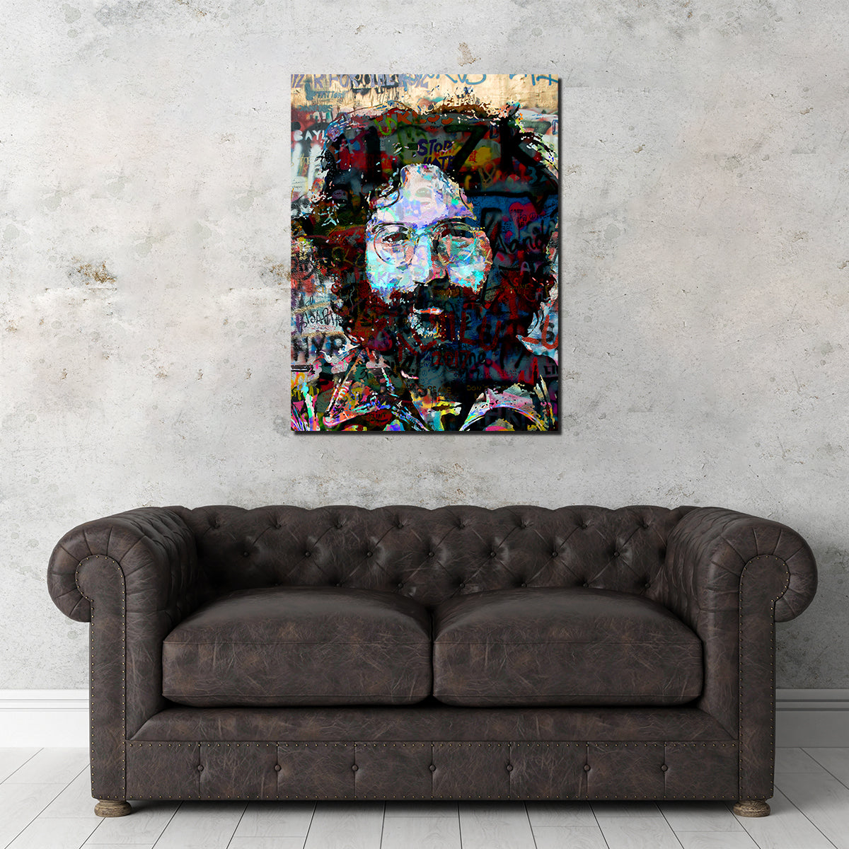 Jerry Garcia Heavy Graffiti Wall Art