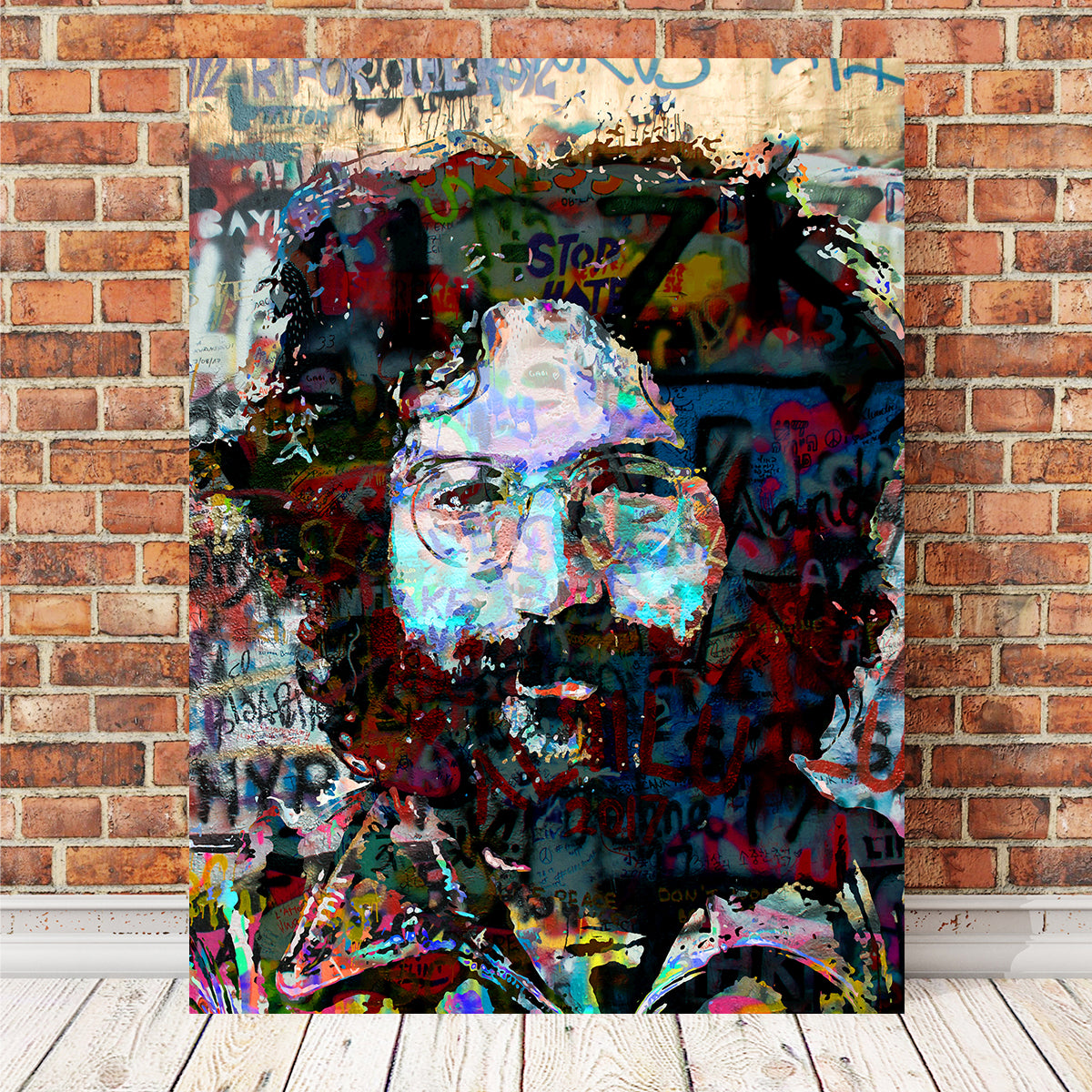 Jerry Garcia Heavy Graffiti Wall Art