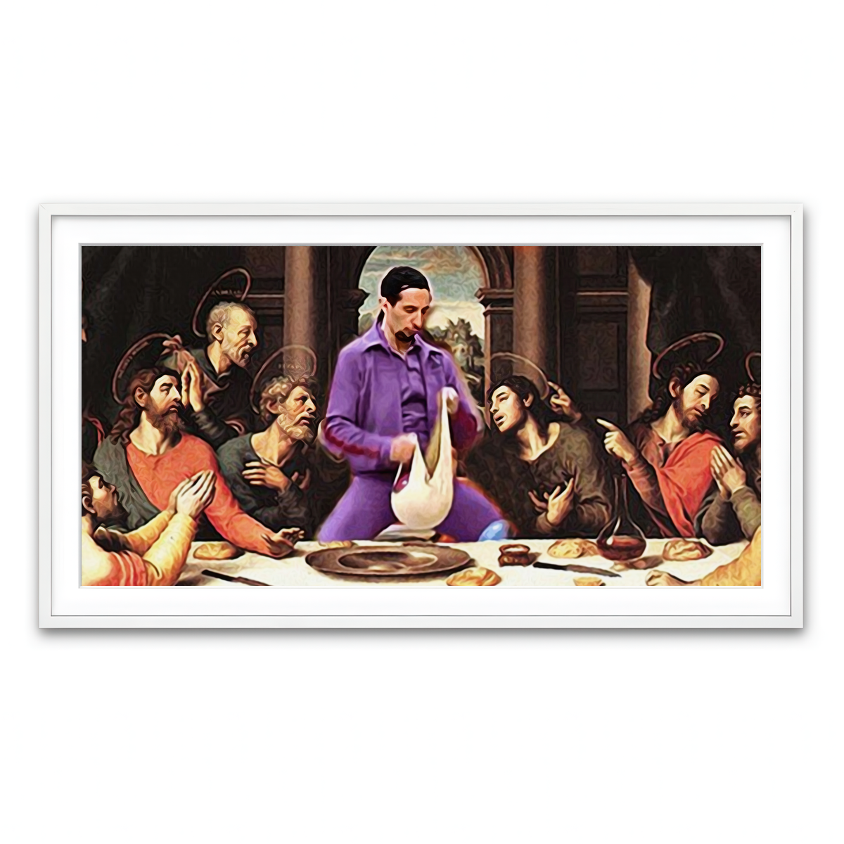 Framed Print 2x1 White