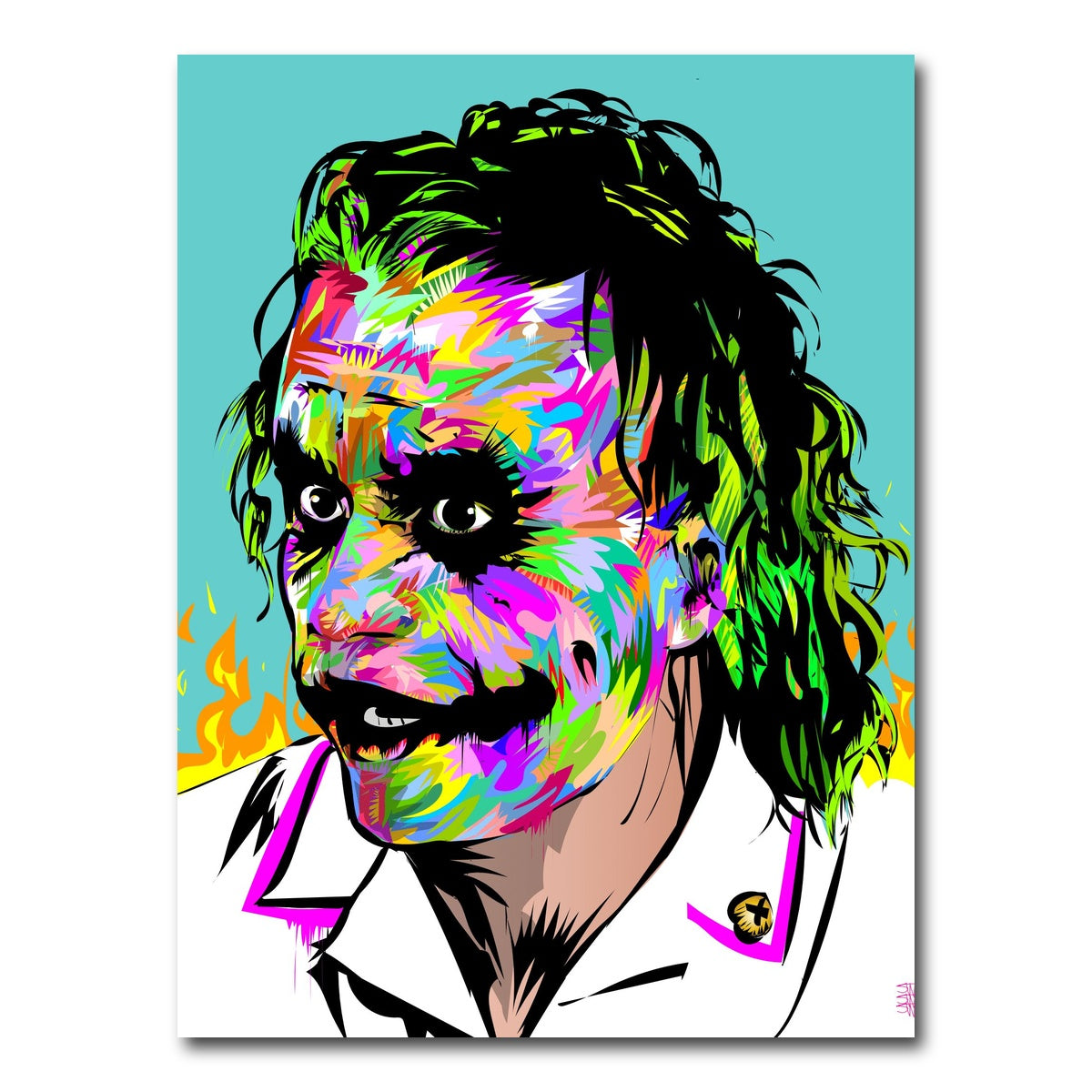 AUTO-MOCKUP WHITE | joker brown fire | 1 Piece | Gallery Wrap Canvas | group=3x4