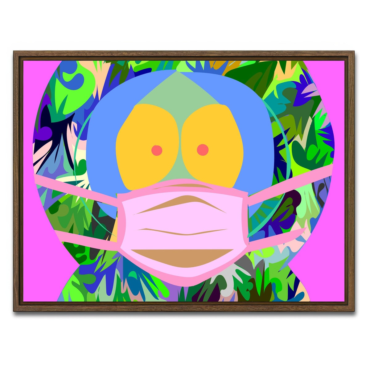 AUTO-MOCKUP WHITE | kenny | 1 Piece | Walnut Framed Canvas | group=4x3