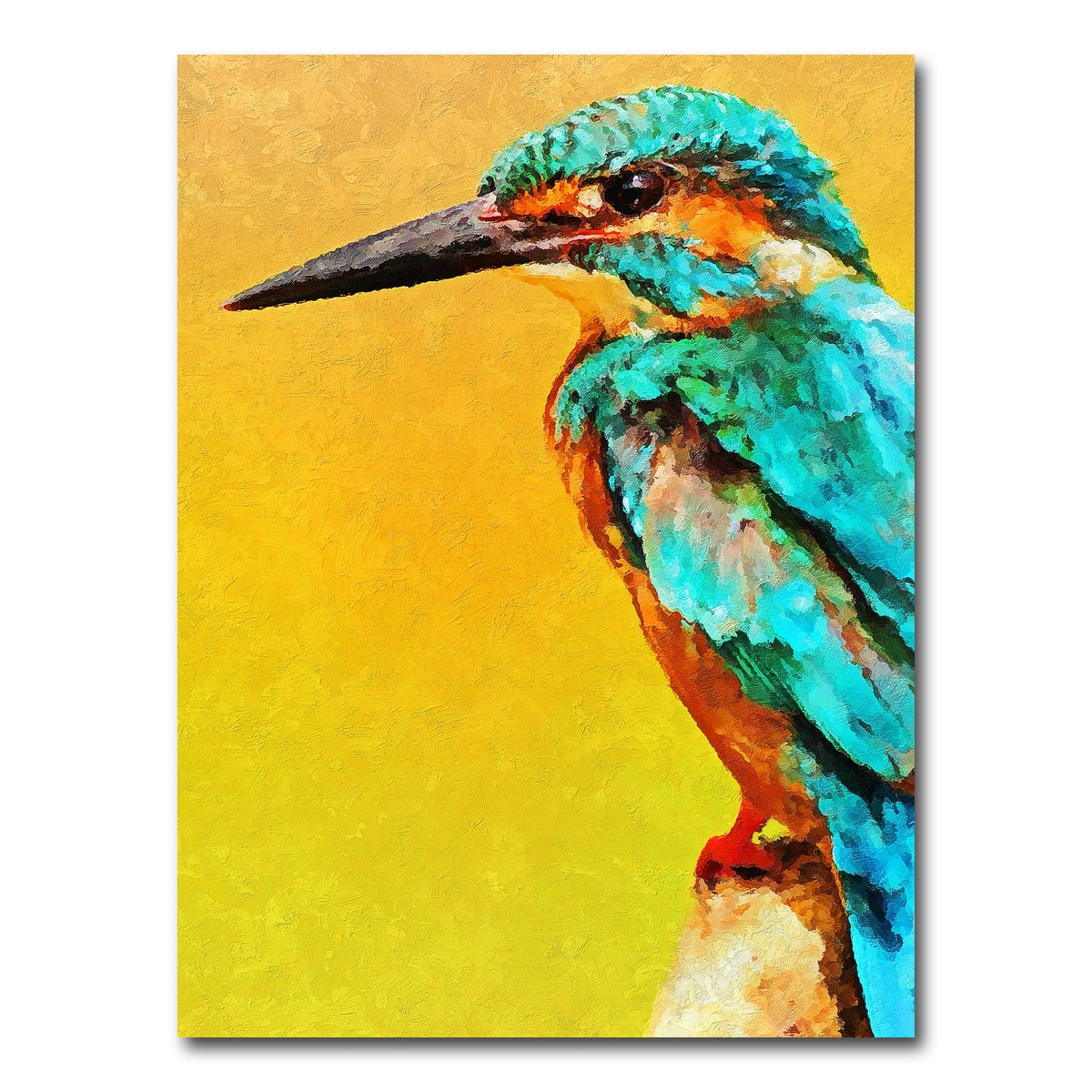 AUTO-MOCKUP WHITE | king fisher painting | 1 Piece | Gallery Wrap Canvas | group=3x4
