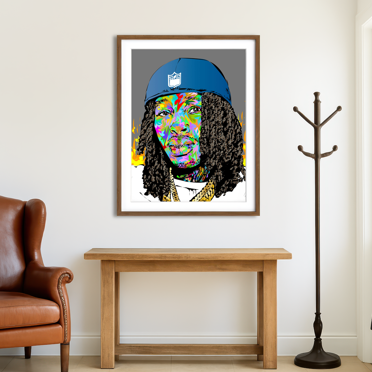 AUTO-MOCKUP ROOM | King Von Color Wall Art