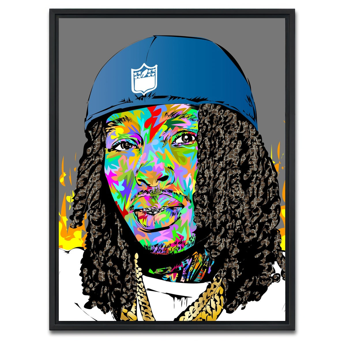 AUTO-MOCKUP WHITE | king von color | 1 Piece | Black Framed Canvas | group=3x4