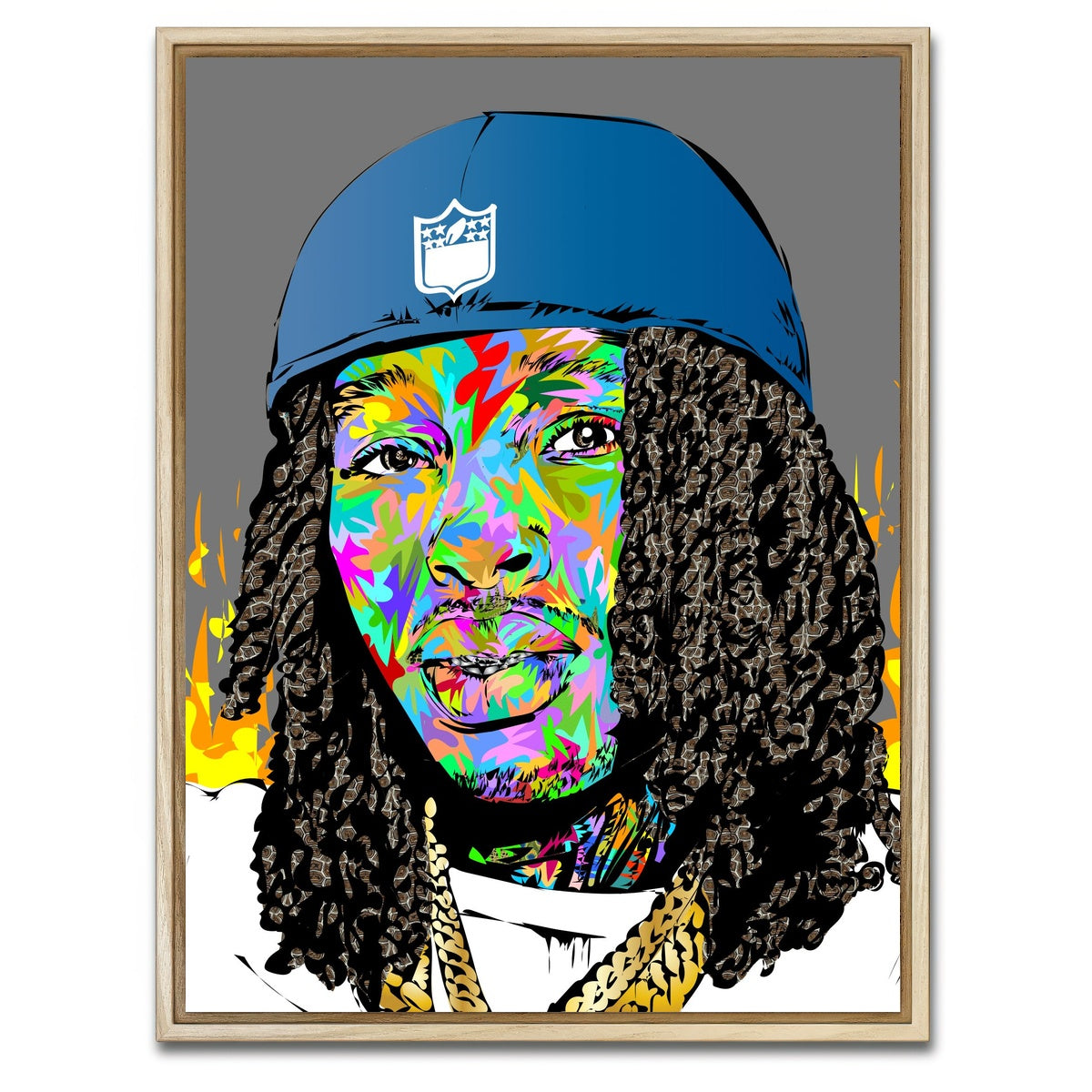 AUTO-MOCKUP WHITE | king von color | 1 Piece | Natural Framed Canvas | group=3x4