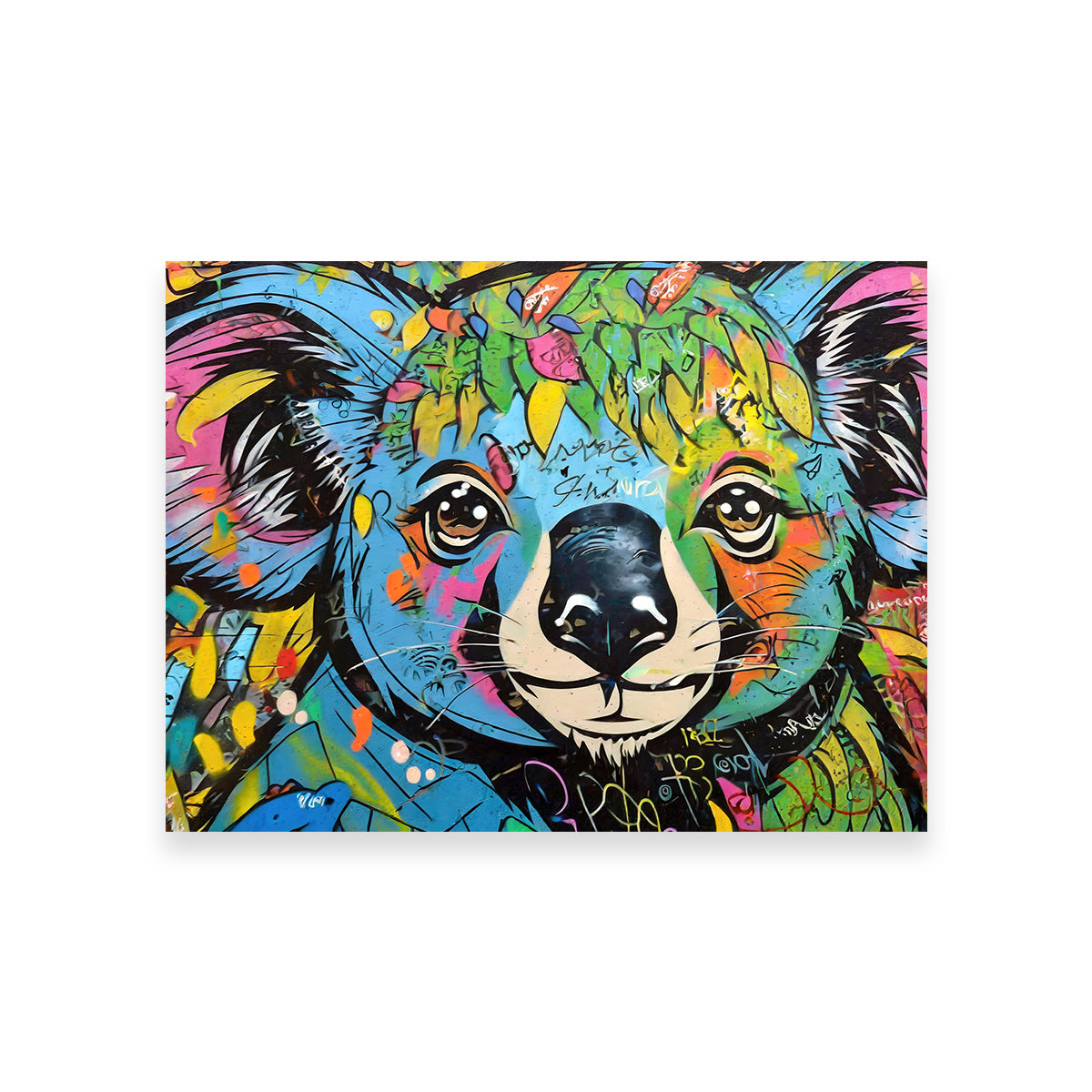 Koala Graffiti Wall Art