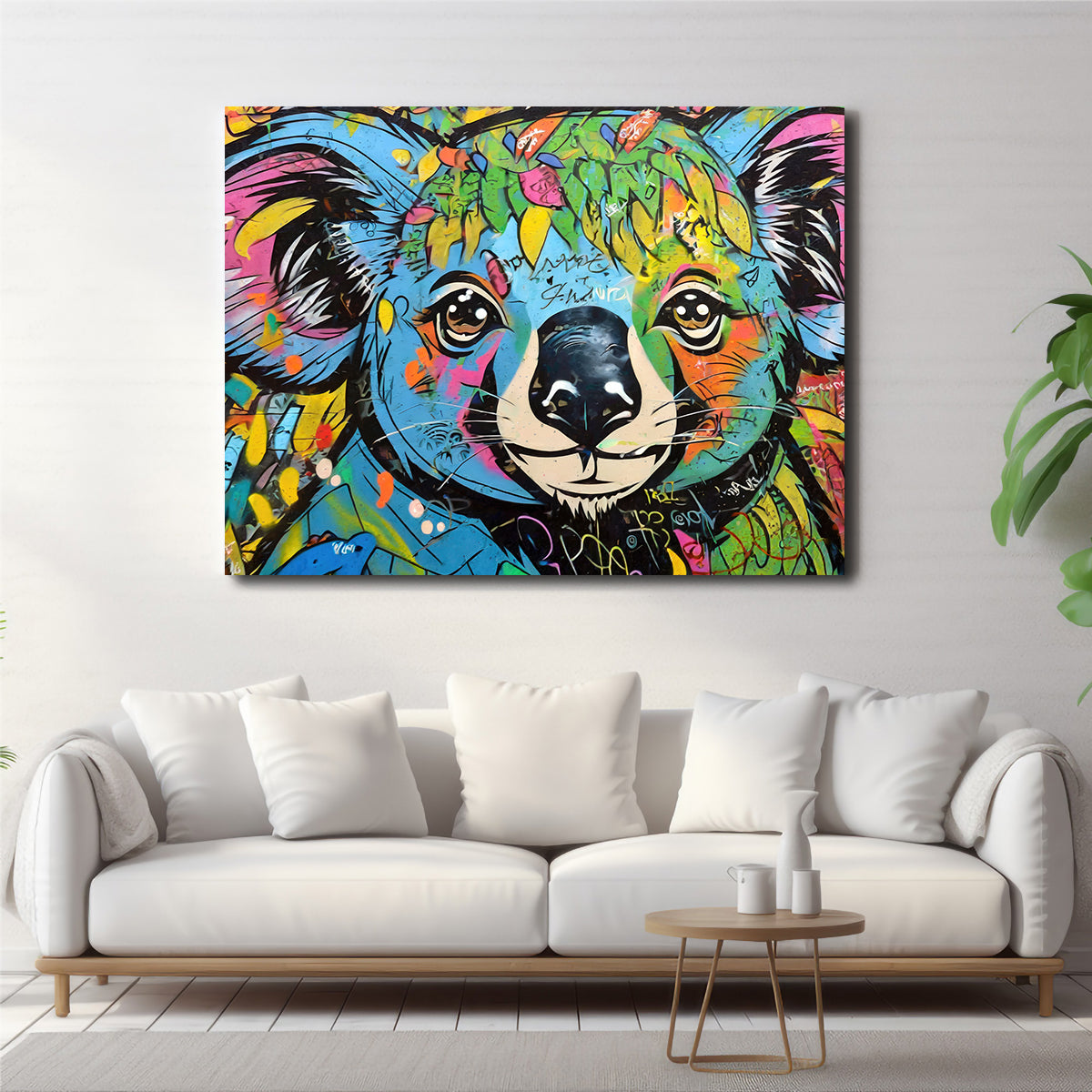 Koala Graffiti Wall Art