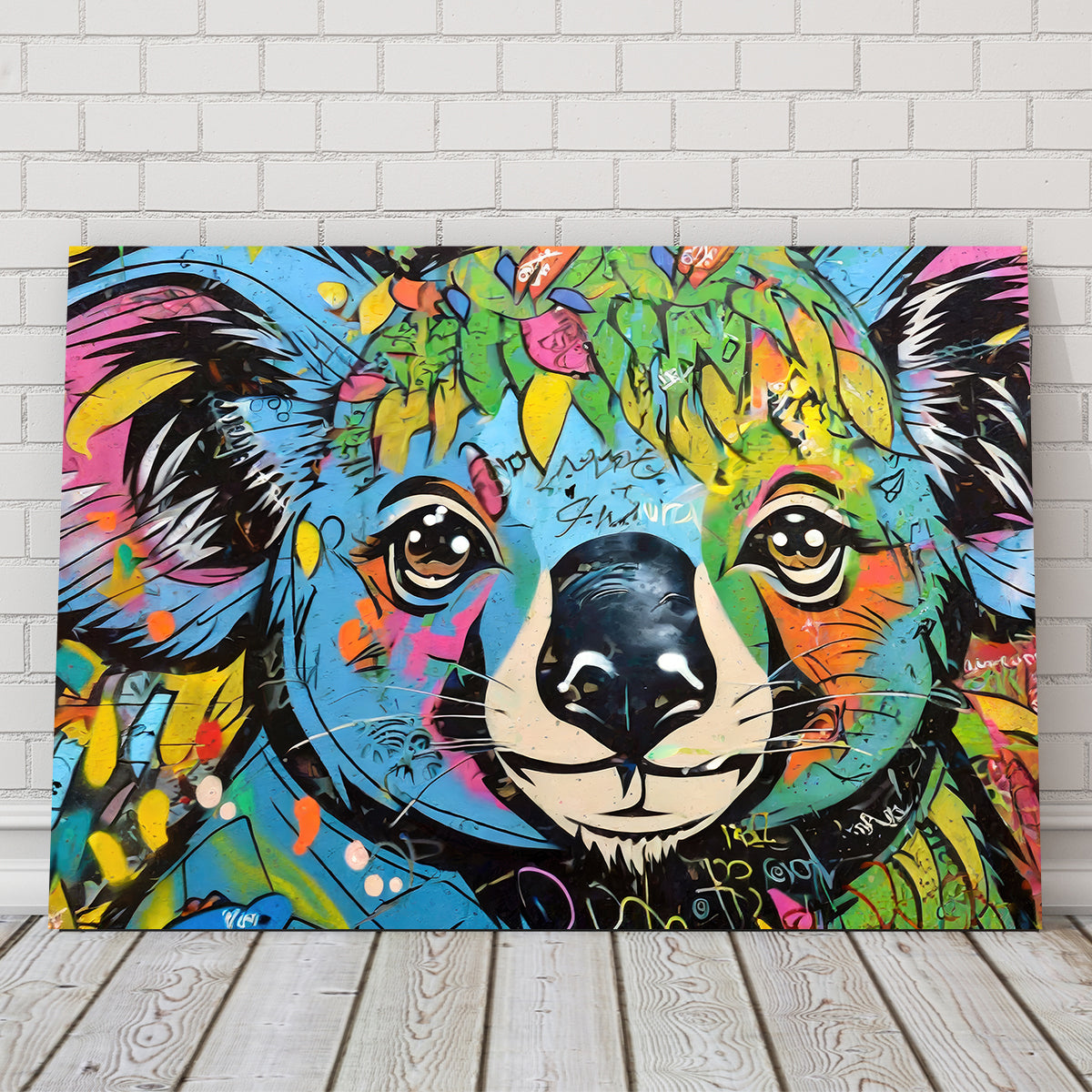 Koala Graffiti Wall Art