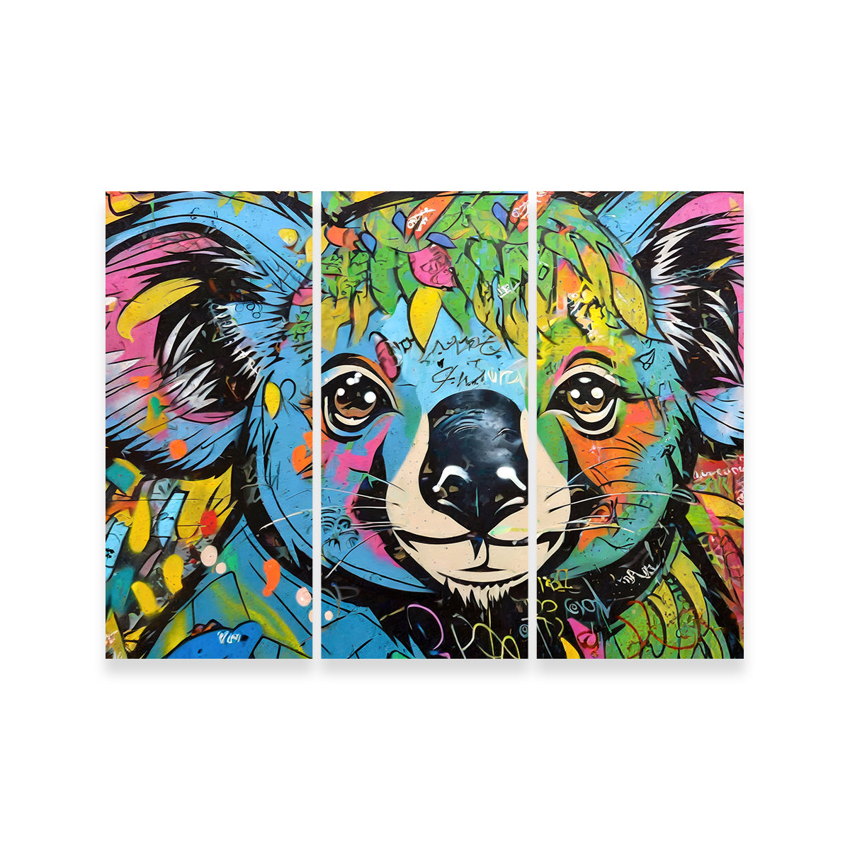 Koala Graffiti Wall Art