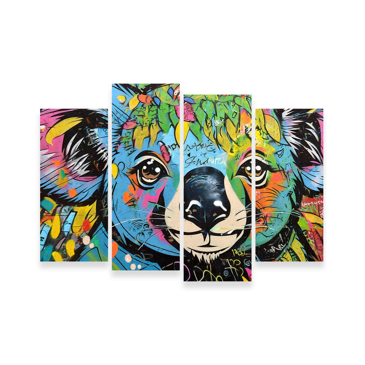 Koala Graffiti Wall Art