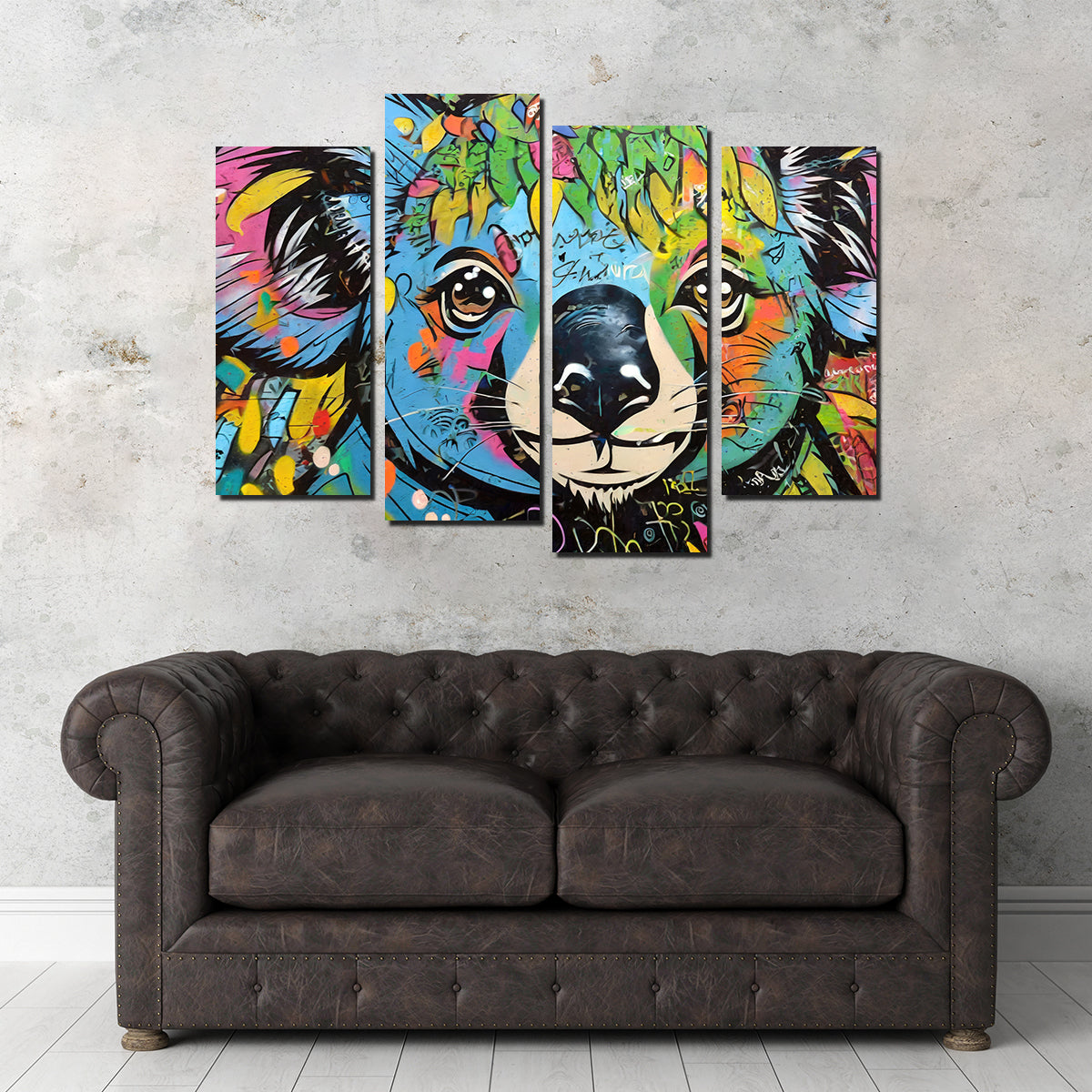 Koala Graffiti Wall Art