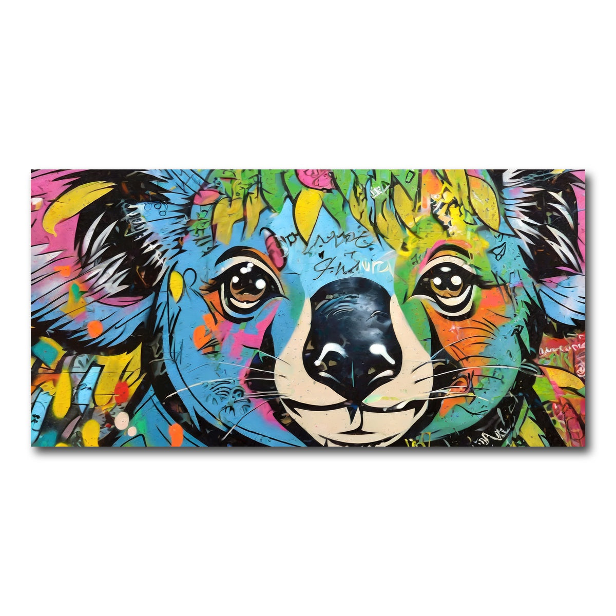 AUTO-MOCKUP WHITE | koala graffiti | 1 Piece | Gallery Wrap Canvas | group=2x1