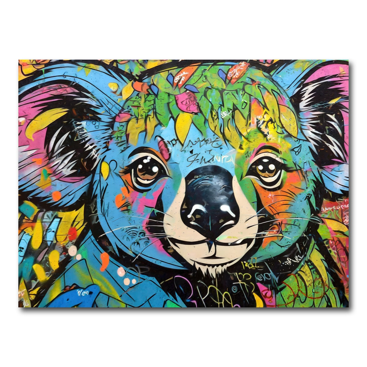 AUTO-MOCKUP WHITE | koala graffiti | 1 Piece | Gallery Wrap Canvas | group=4x3
