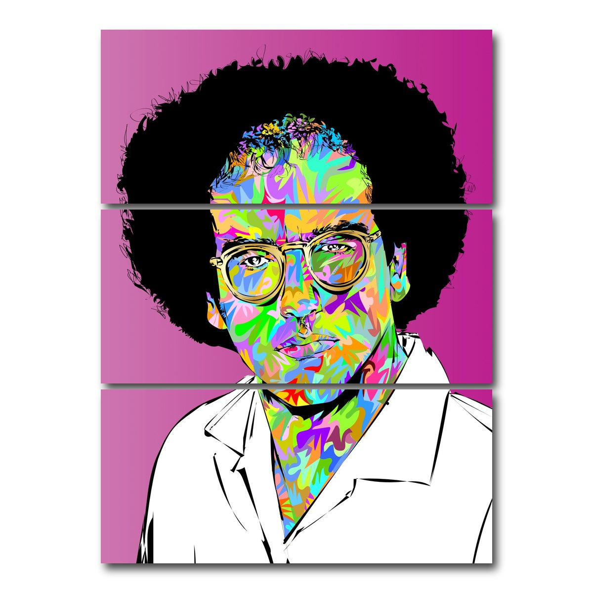 AUTO-MOCKUP WHITE | larry david | 3 Piece | Gallery Wrap Canvas | group=8x18_stacked