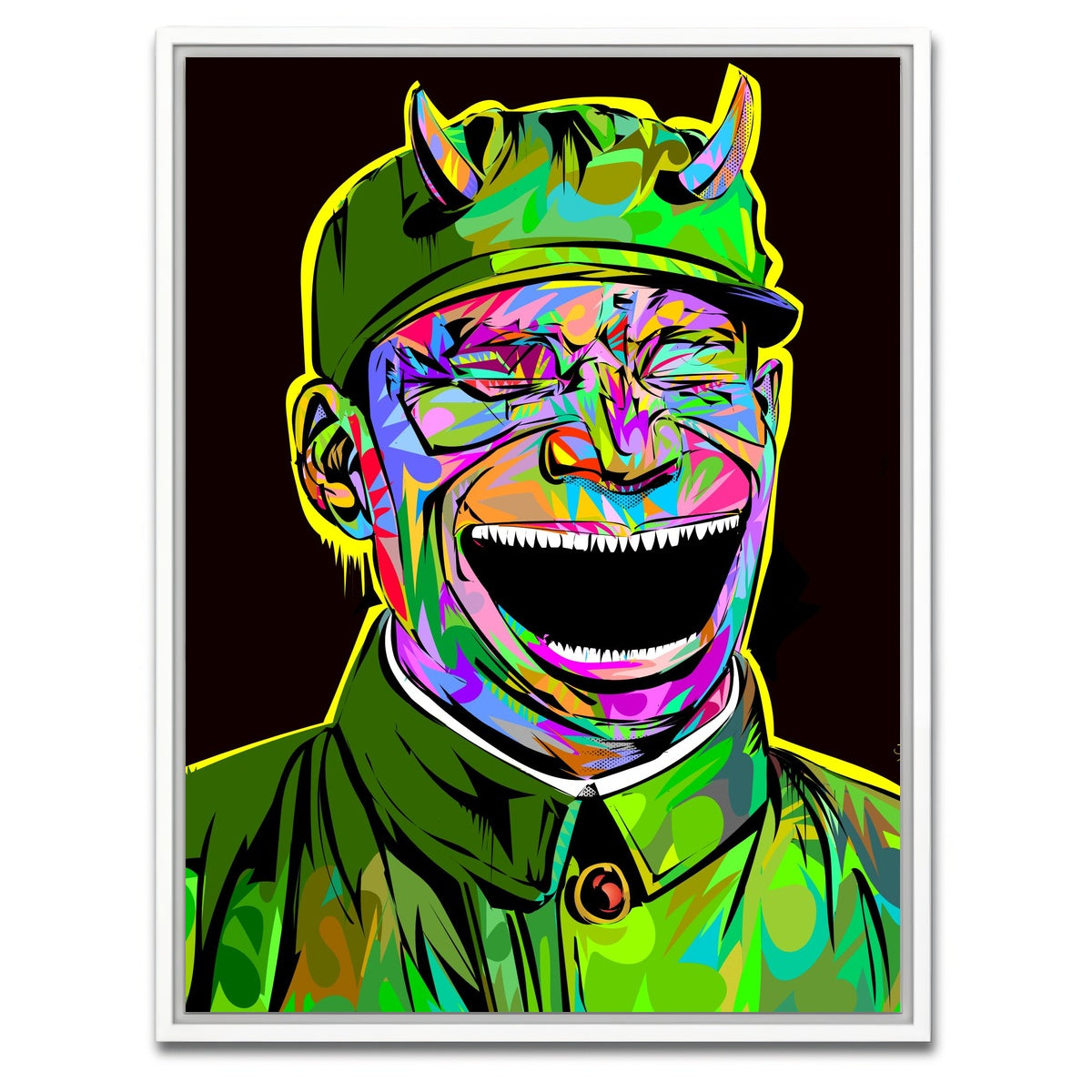 AUTO-MOCKUP WHITE | laughing 2 devil | 1 Piece | White Framed Canvas | group=3x4