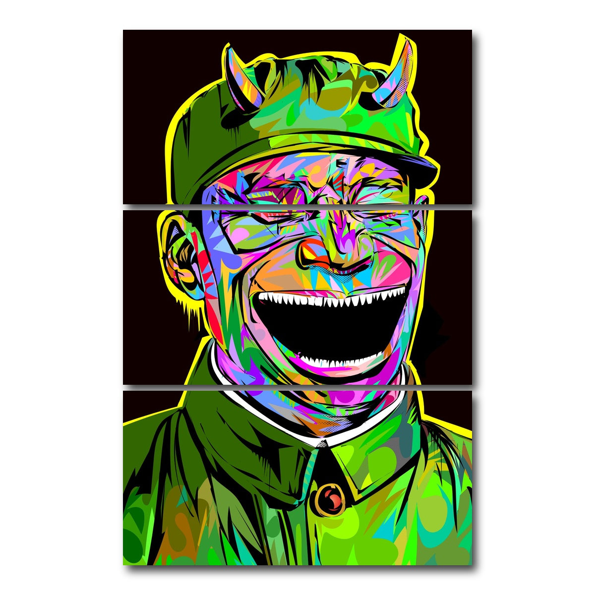 AUTO-MOCKUP WHITE | laughing 2 devil | 3 Piece | Gallery Wrap Canvas | group=12x24_stacked