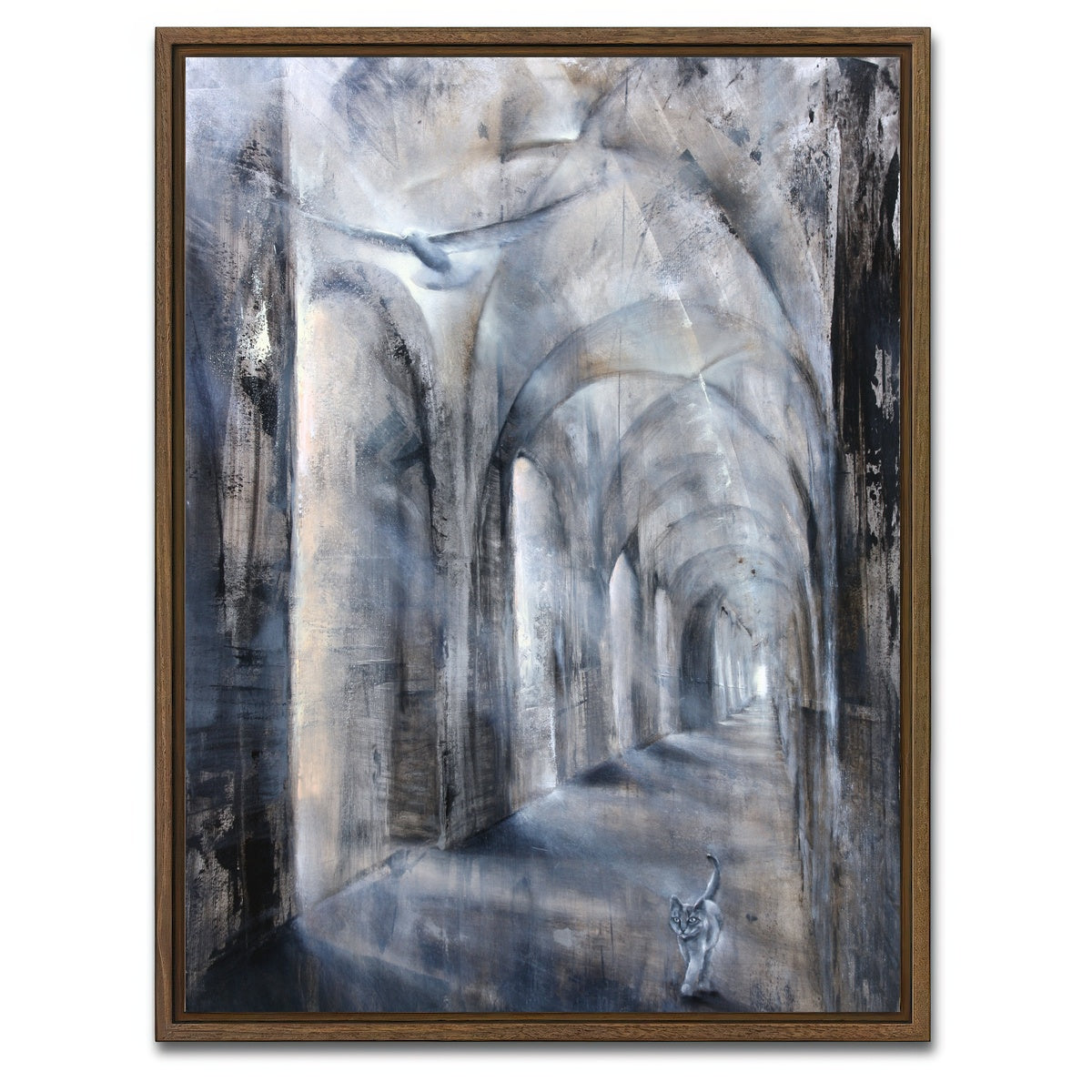 AUTO-MOCKUP WHITE | light and shadow | 1 Piece | Walnut Framed Canvas | group=3x4