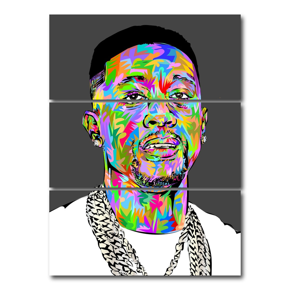 AUTO-MOCKUP WHITE | lil boosey | 3 Piece | Gallery Wrap Canvas | group=8x18_stacked