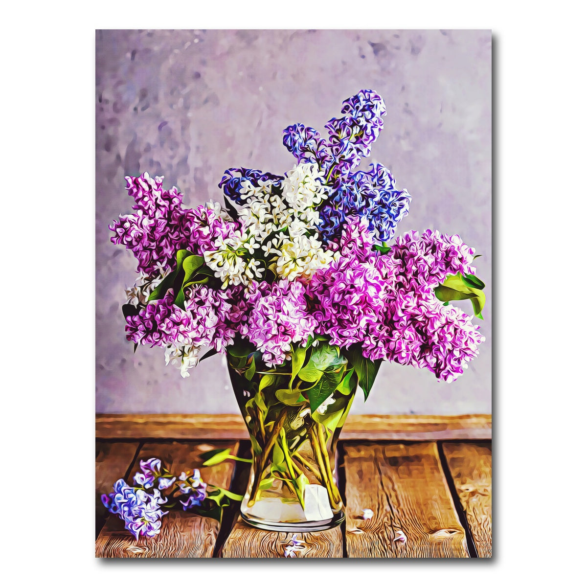 AUTO-MOCKUP WHITE | lilacs in glass vase | 1 Piece | Gallery Wrap Canvas | group=3x4