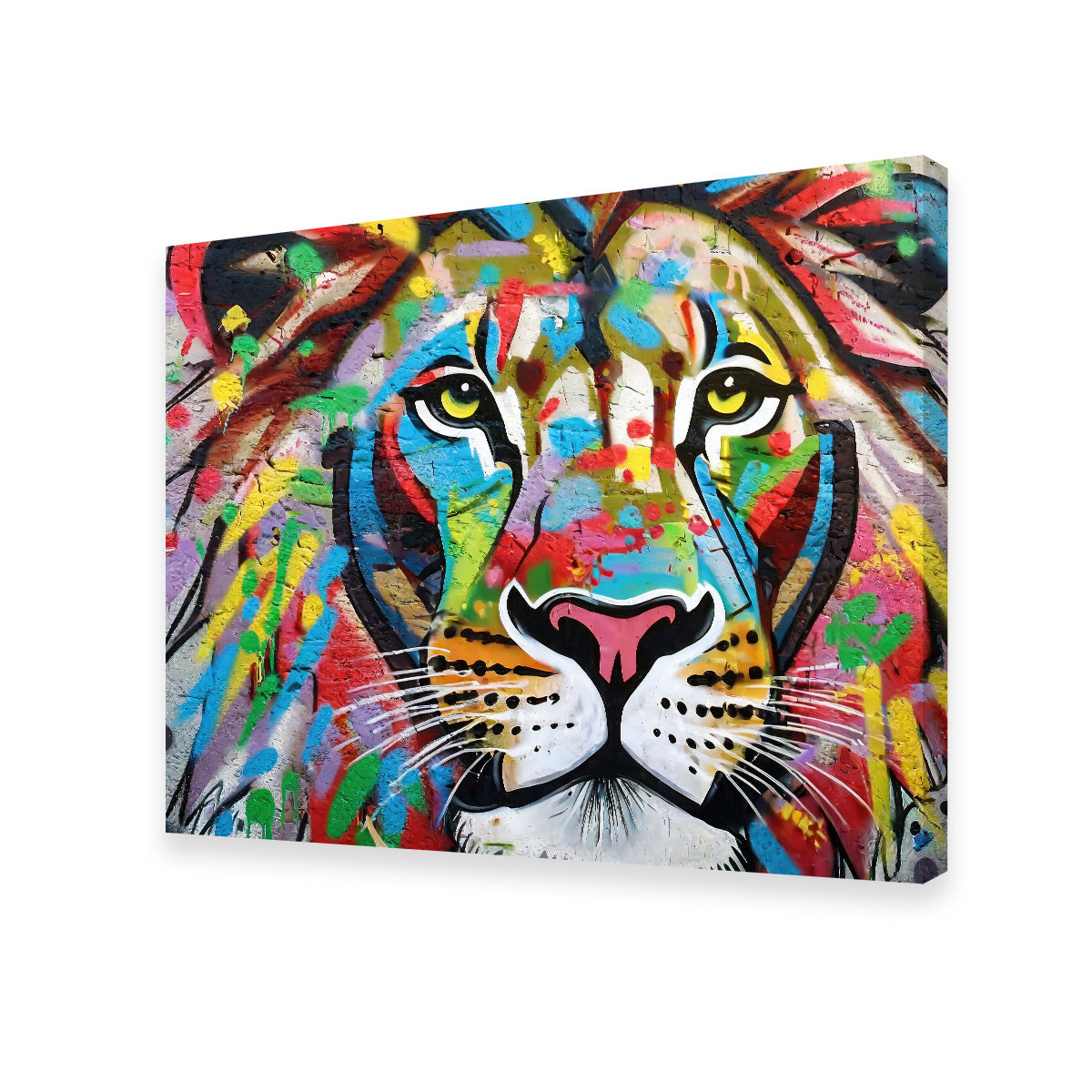 Lion Graffiti Wall Art