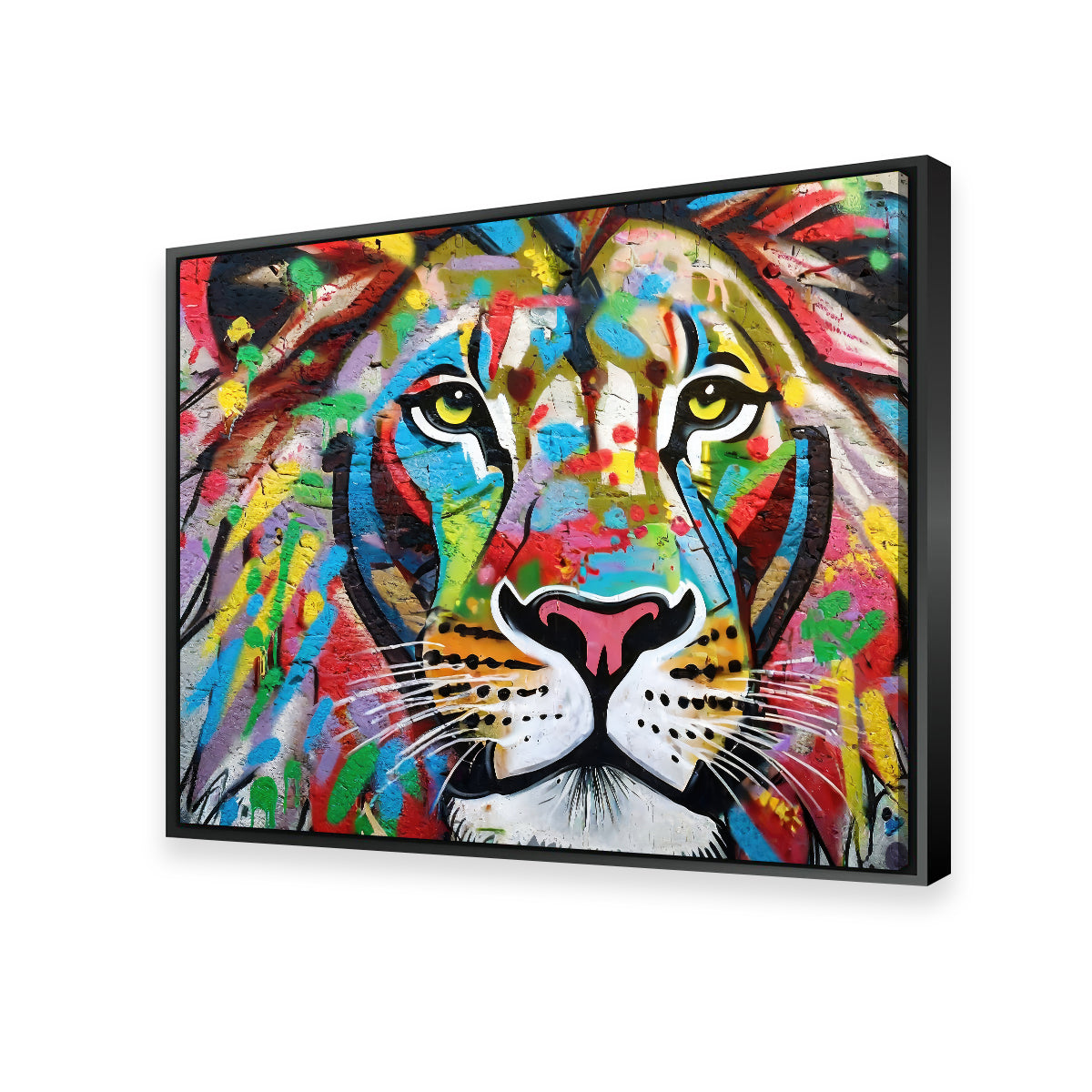 Lion Graffiti Wall Art