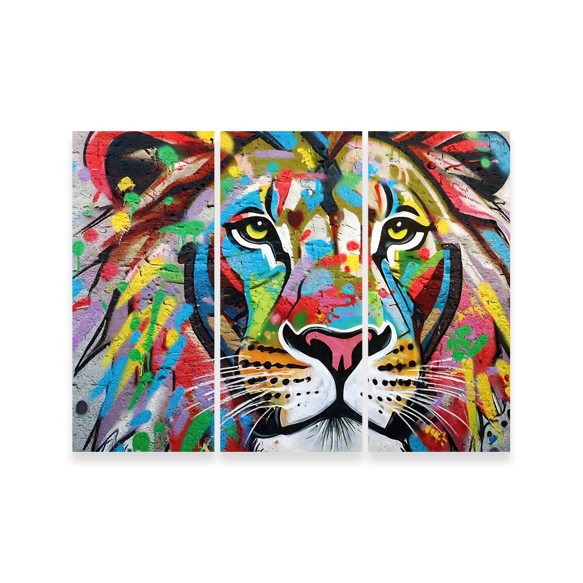 Lion Graffiti Wall Art