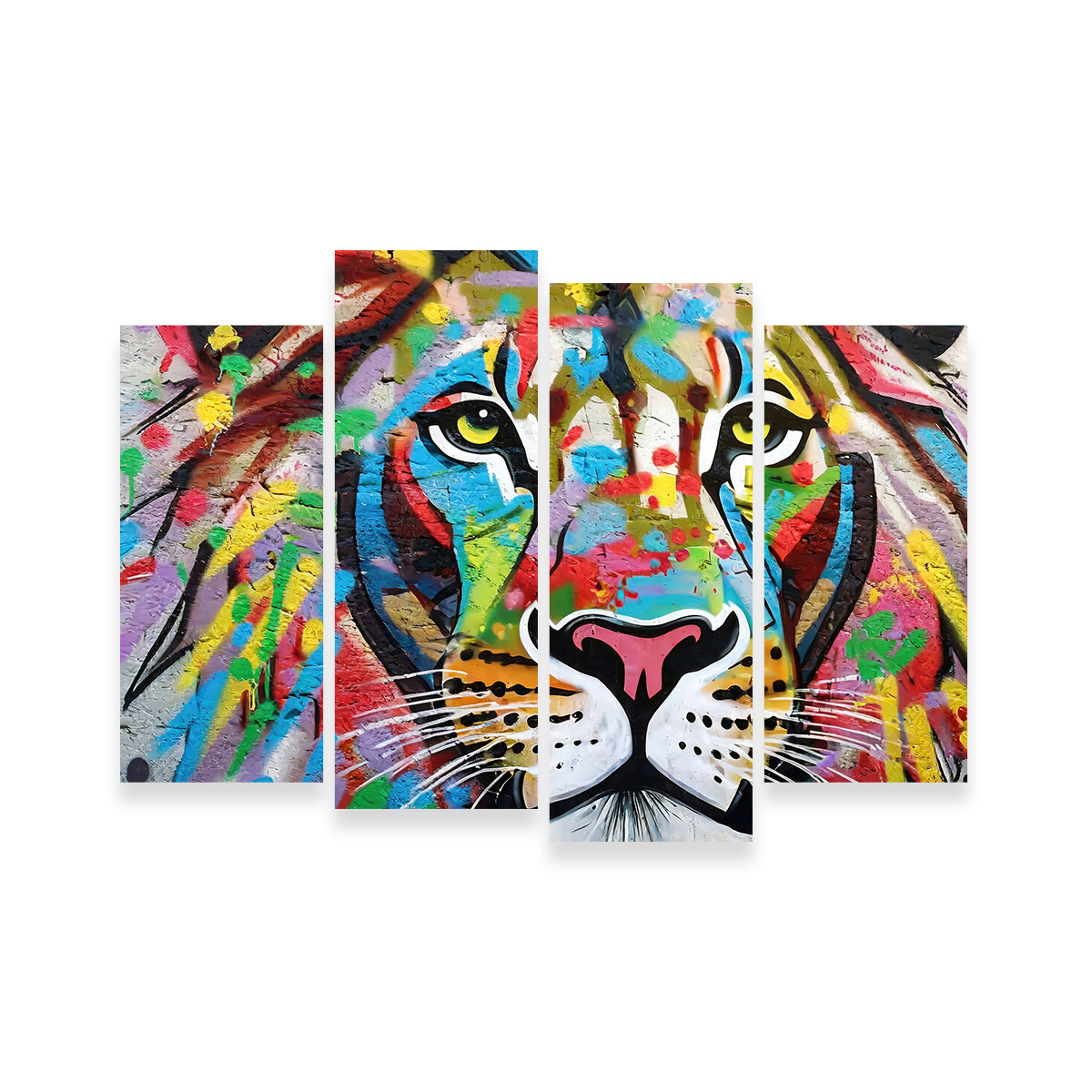 Lion Graffiti Wall Art