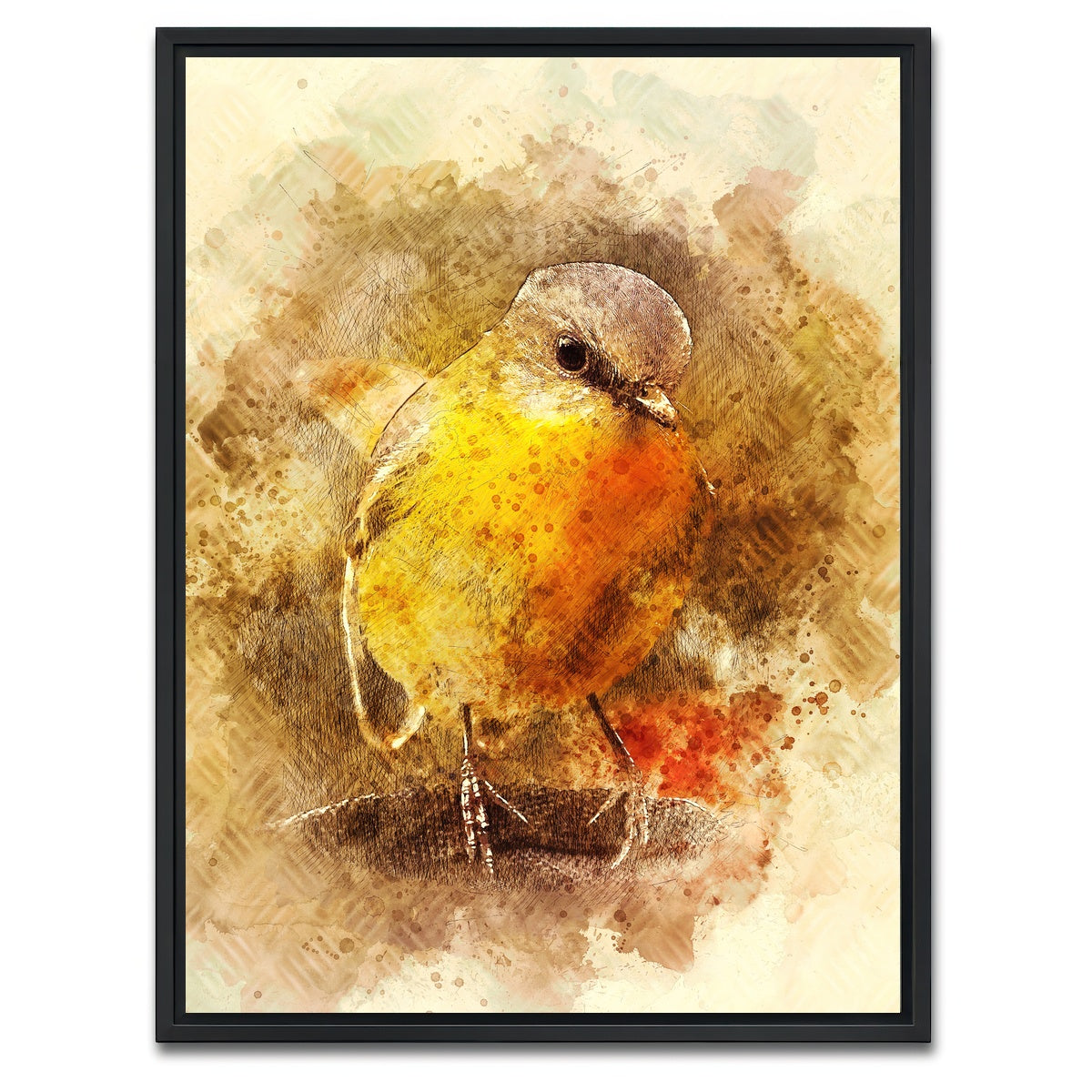 AUTO-MOCKUP WHITE | little bird | 1 Piece | Black Framed Canvas | group=3x4