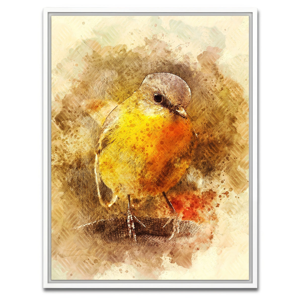 AUTO-MOCKUP WHITE | little bird | 1 Piece | White Framed Canvas | group=3x4