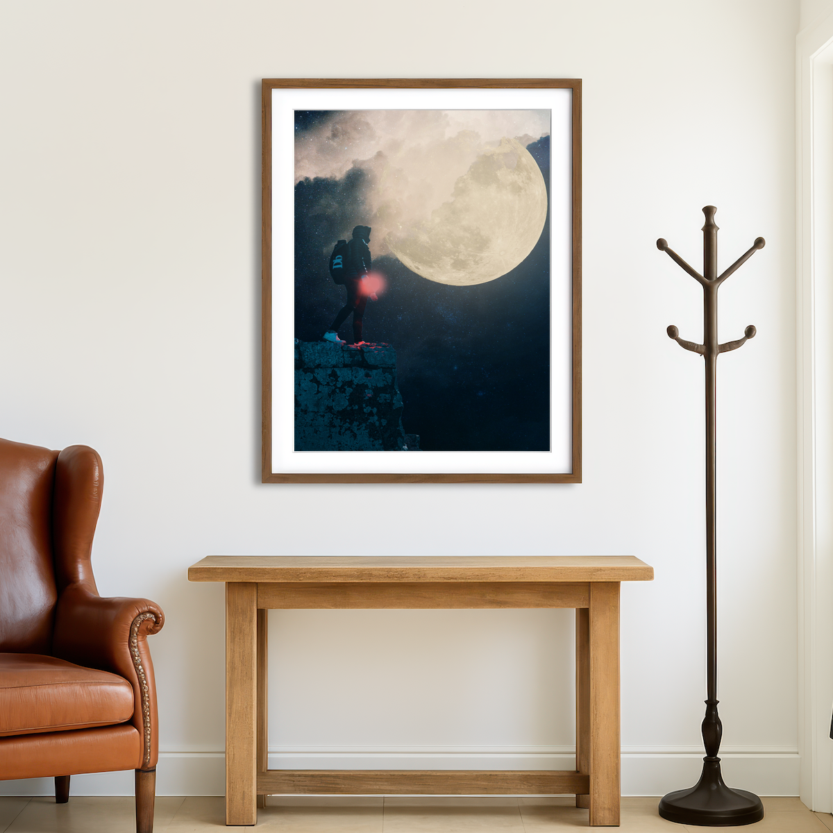 AUTO-MOCKUP ROOM | Look At The Moon Wall Art