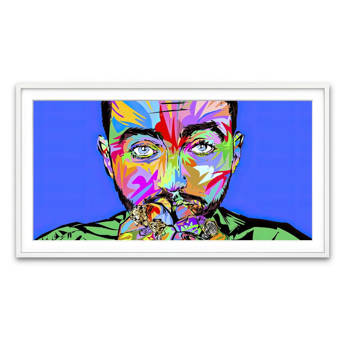 Framed Print 2x1 White