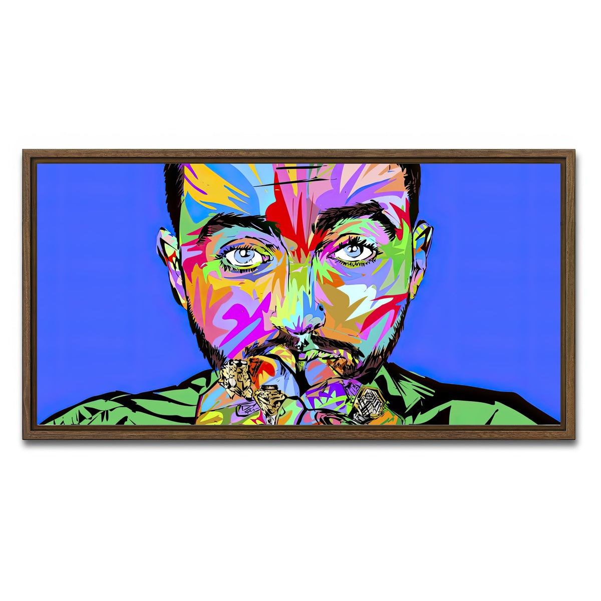 AUTO-MOCKUP WHITE | macmiller blue | 1 Piece | Walnut Framed Canvas | group=2x1