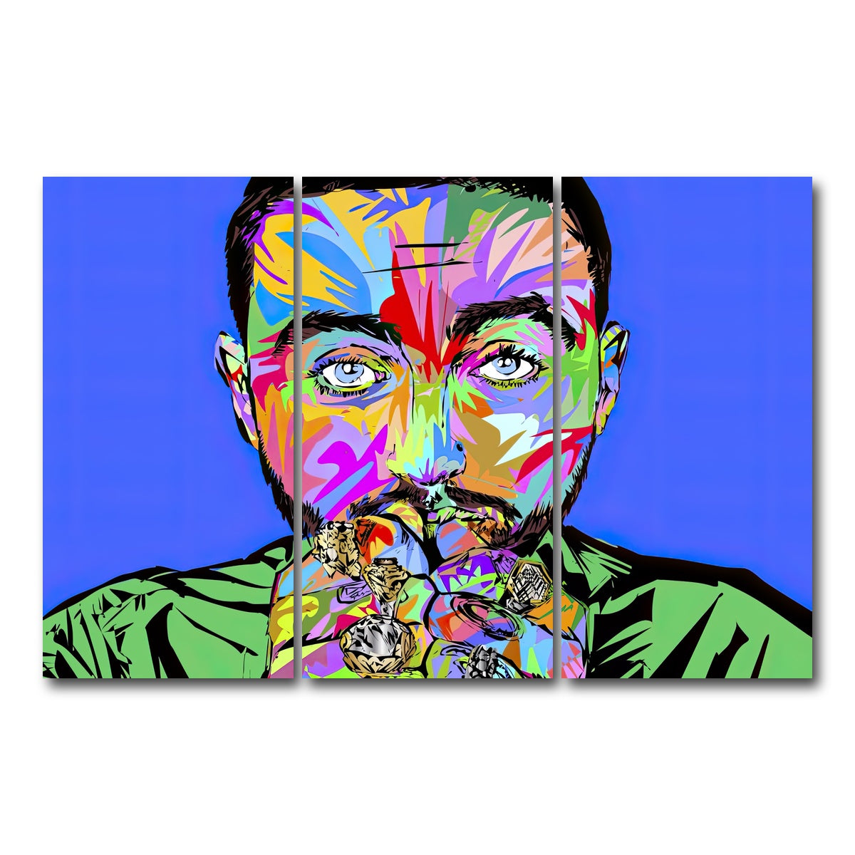 AUTO-MOCKUP WHITE | macmiller blue | 3 Piece | Gallery Wrap Canvas | group=12x24