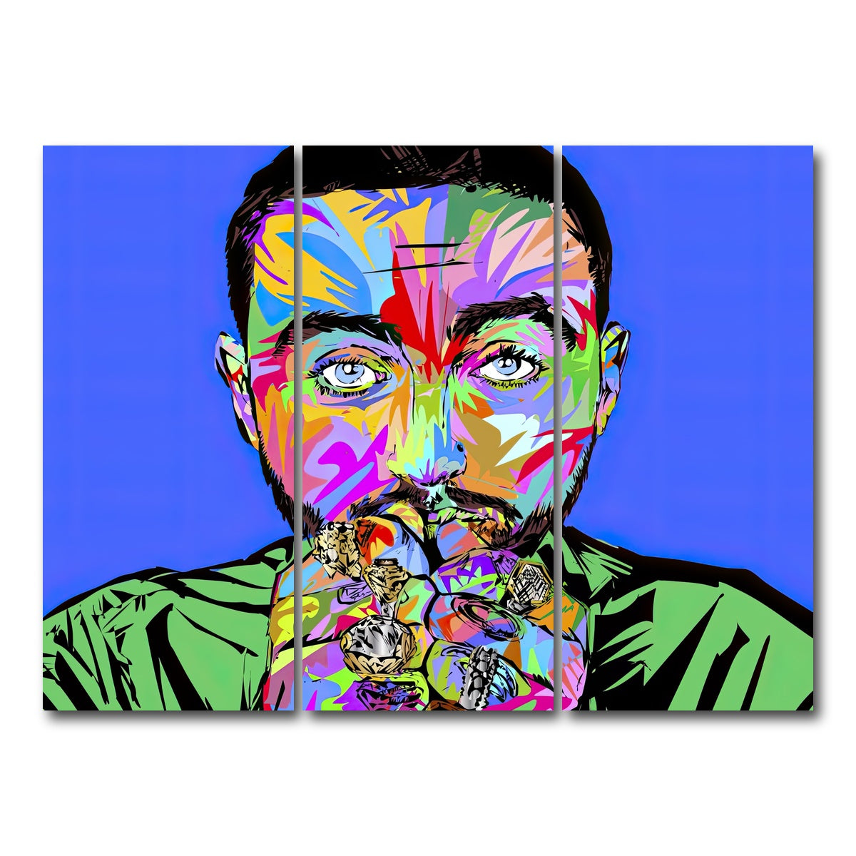 AUTO-MOCKUP WHITE | macmiller blue | 3 Piece | Gallery Wrap Canvas | group=8x18
