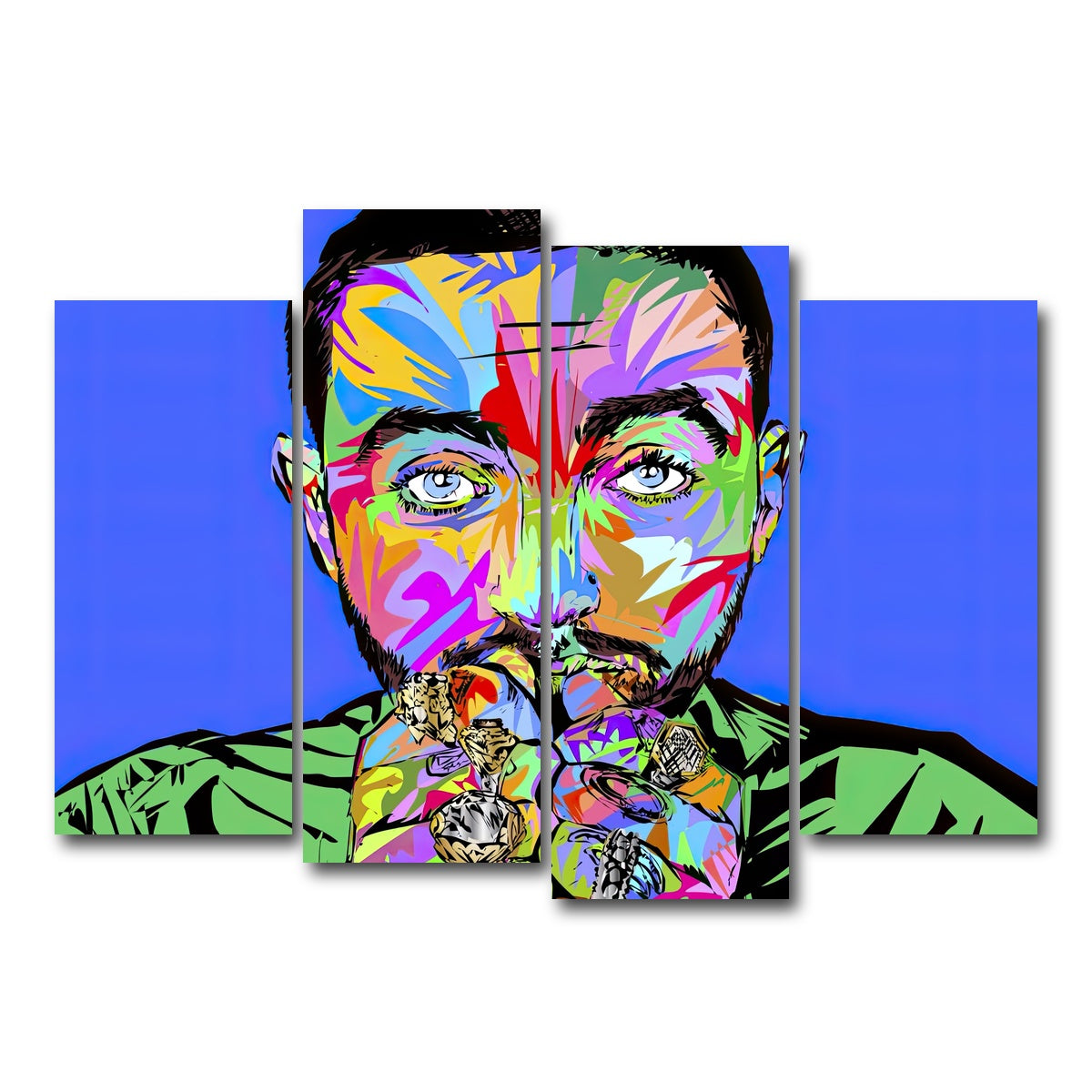 AUTO-MOCKUP WHITE | macmiller blue | 4 Piece | Gallery Wrap Canvas | group=4_normal