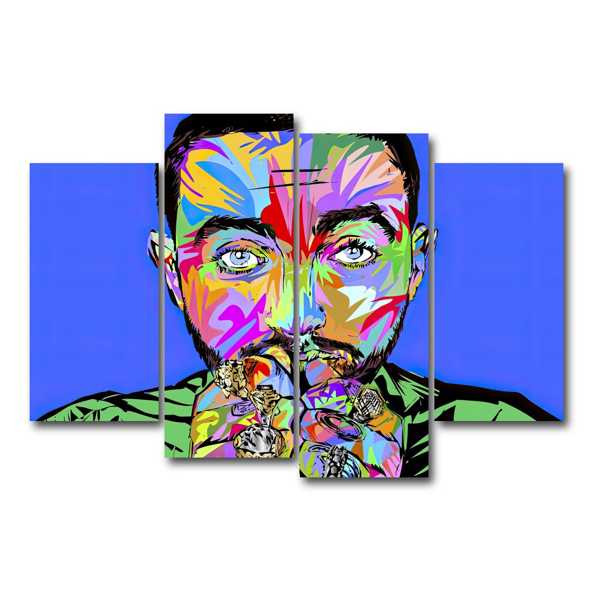 AUTO-MOCKUP WHITE | macmiller blue | 4 Piece | Gallery Wrap Canvas | group=4_short