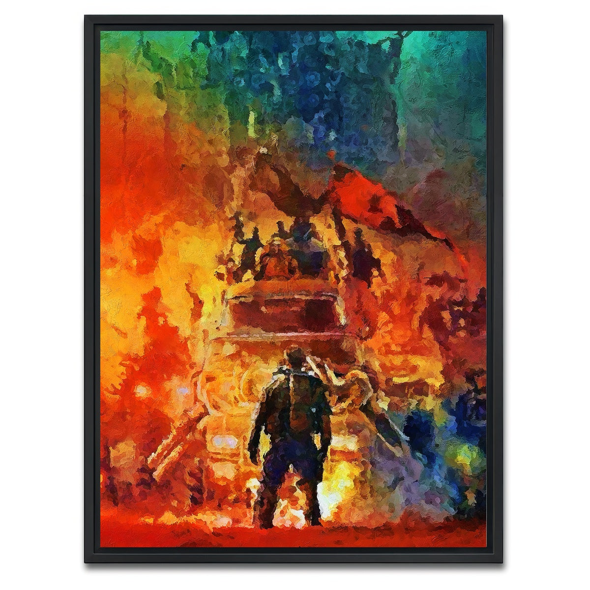 AUTO-MOCKUP WHITE | mad max painting | 1 Piece | Black Framed Canvas | group=3x4